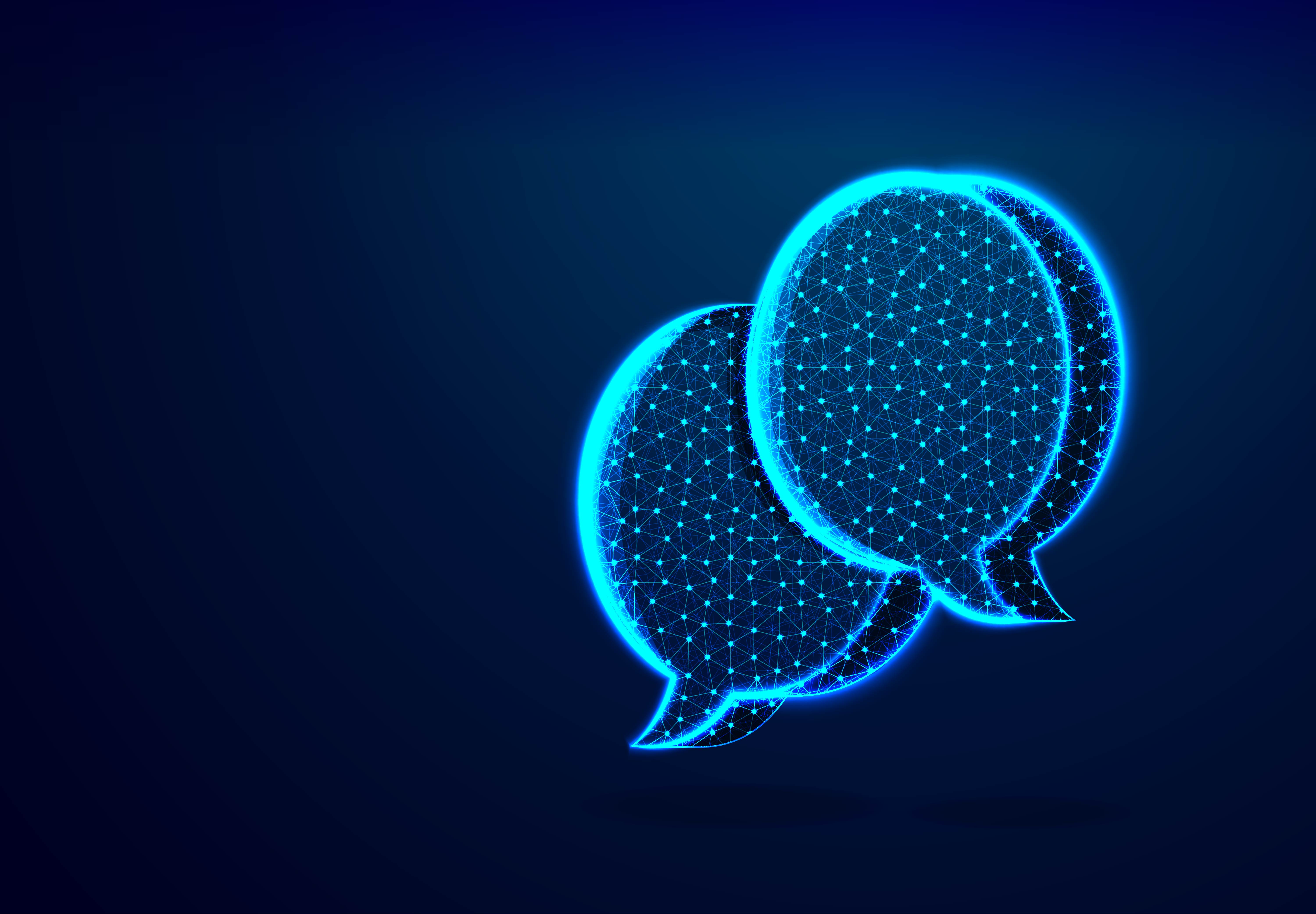 dialogue-chat-clouds-speech-bubble-icon-from-lines-triangles-and-particle-style-design-low-poly-technology-devices-people-communication-concept-on-blue-background