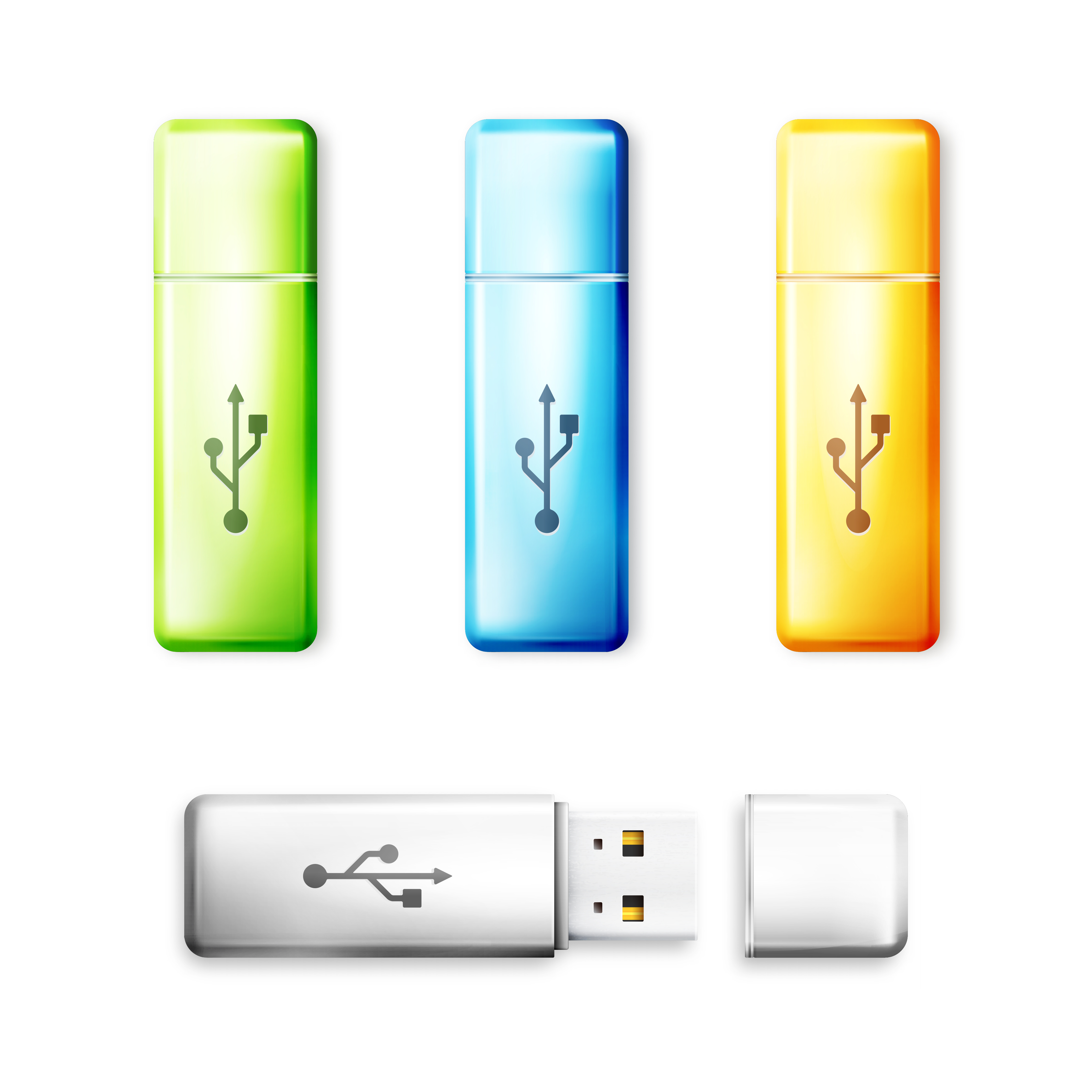 usb-flash-drive-over-white-background