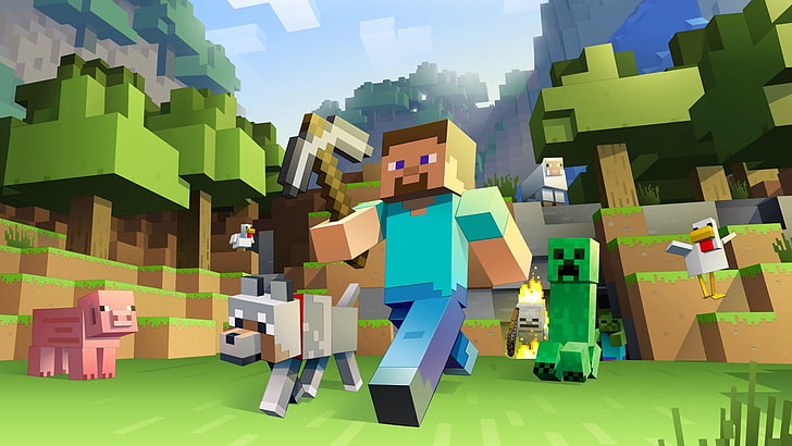 minecraft-video-games-pixels-wallpaper-preview