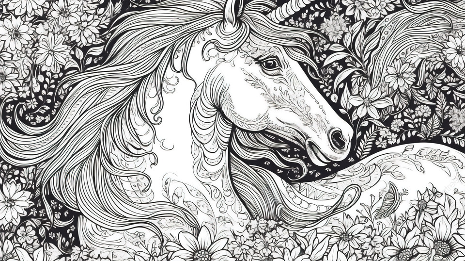 pngtree-coloring-page-for-adults-with-a-horse-in-the-desert-image_2921851