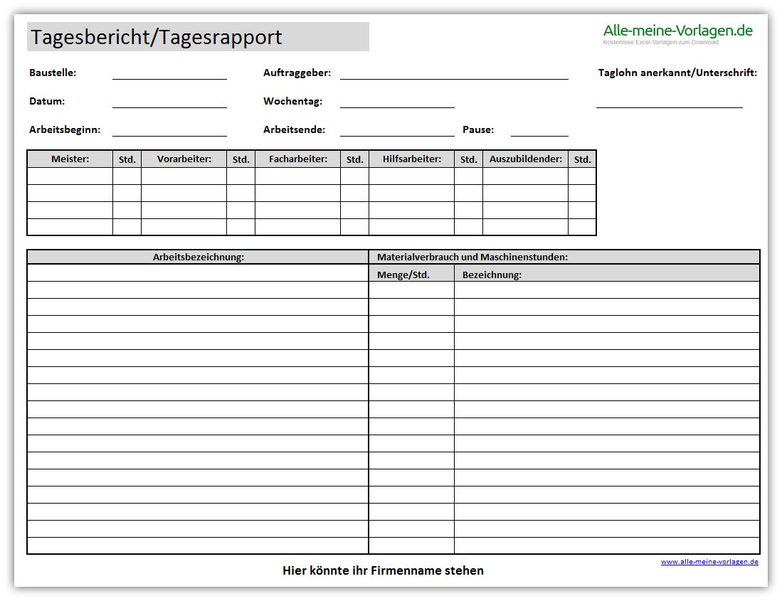 tagesrapport-tagesbericht-vorlage