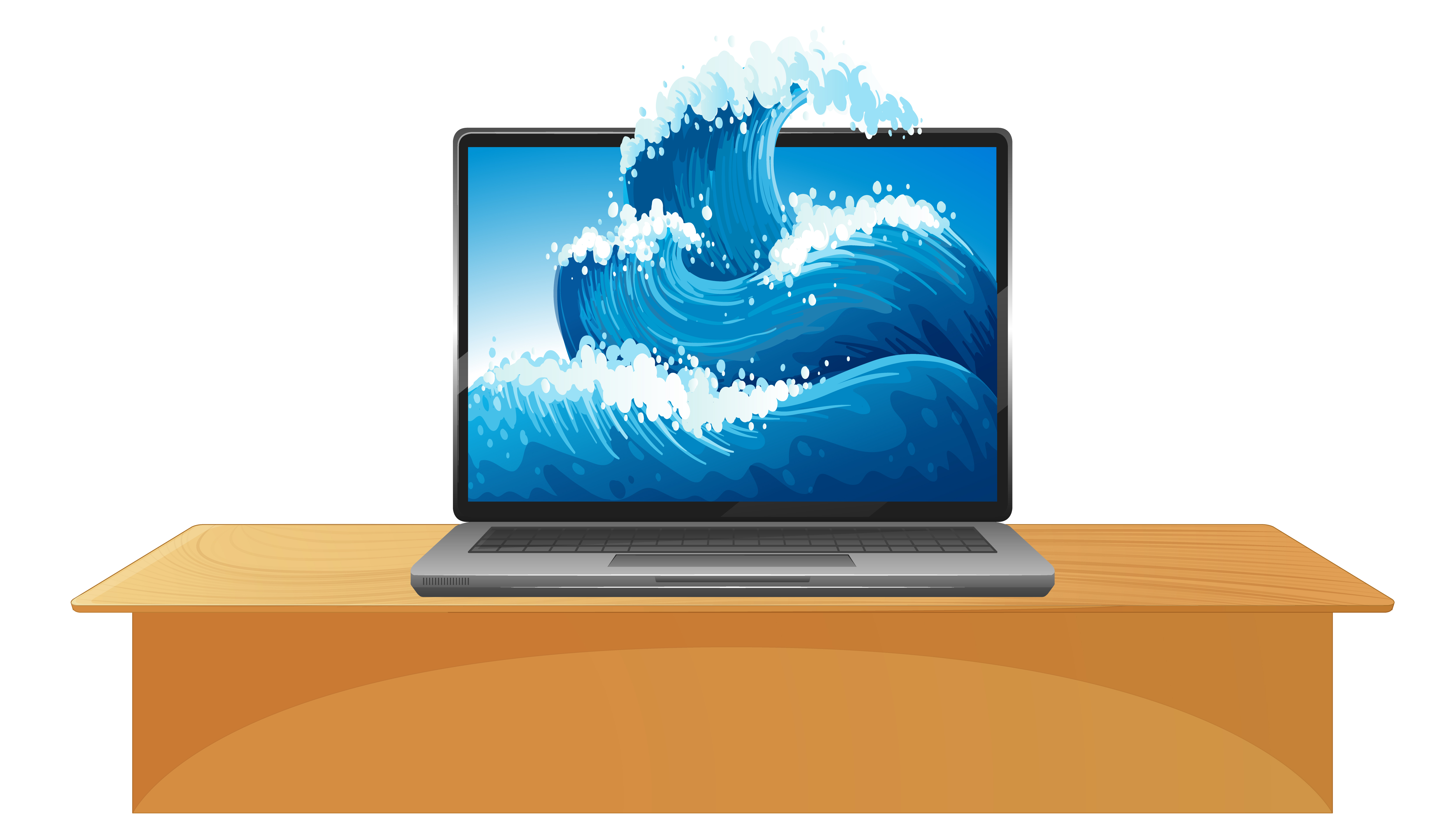 laptop-with-waves-on-screen