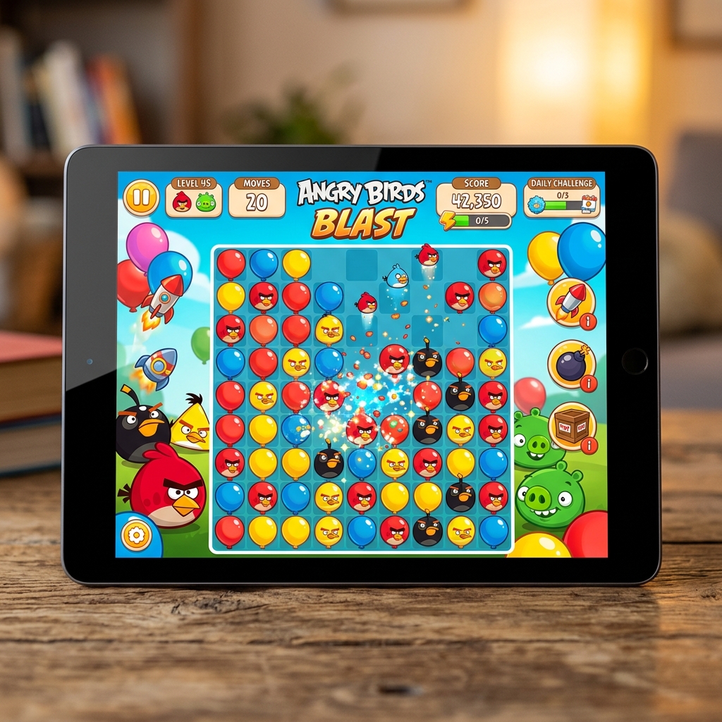 Screenshot von Angry Birds Blast auf einem Tablet