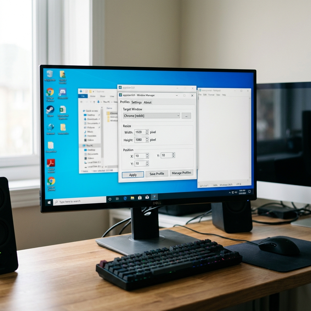 appsizerGUI – Einfache Anpassung von Fenstergrößen auf Ihrem PC