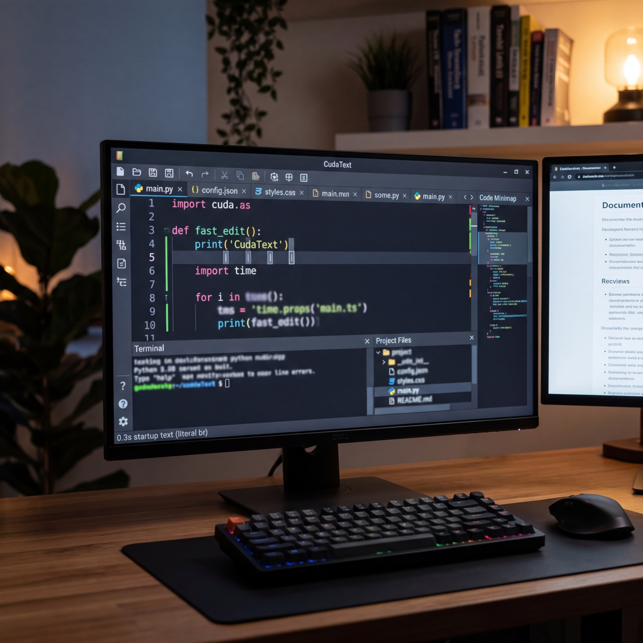 Bild eines Computerbildschirms mit geöffnetem Code-Editor