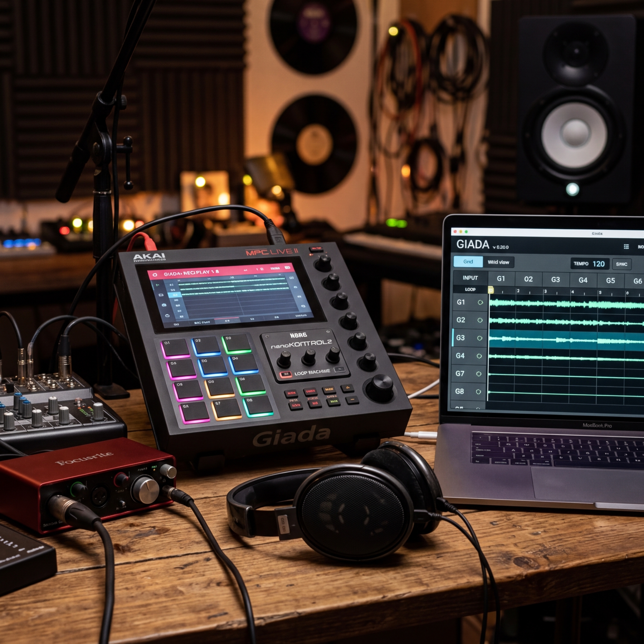 Profi Musiktechnik in einem Studio