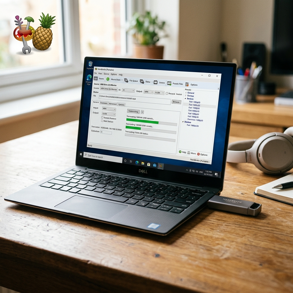 Dell Laptop mit Datenübertragungssoftware auf dem Bildschirm