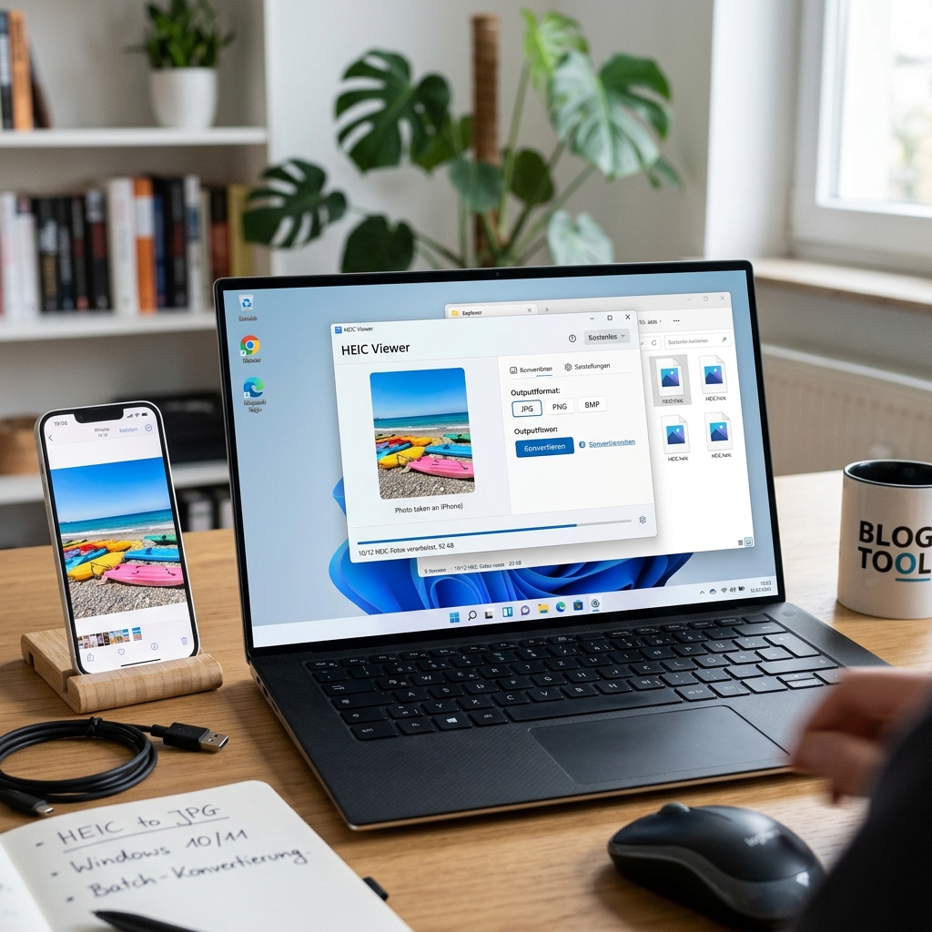 Laptop und Smartphone, die eine Bildbearbeitungssoftware anzeigen