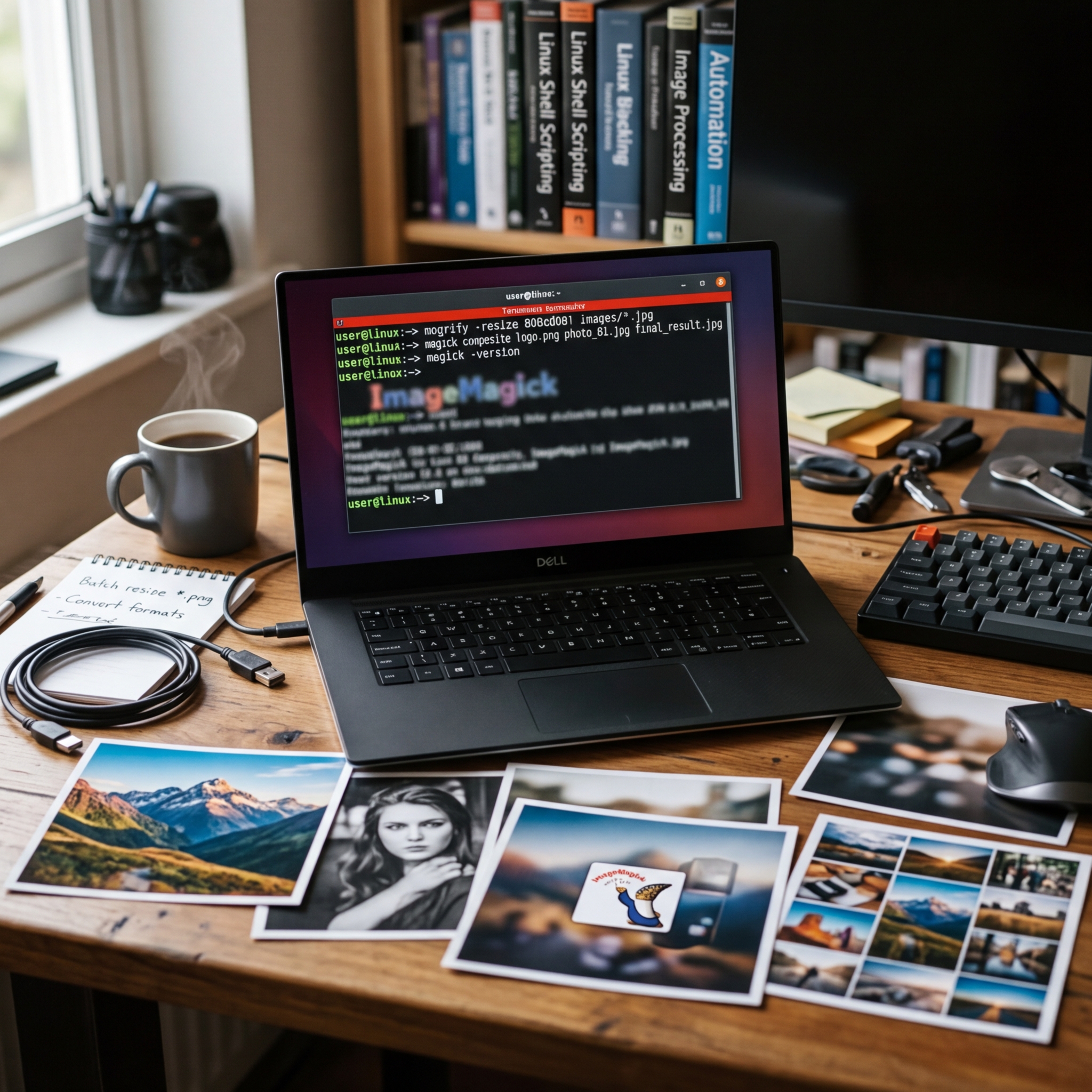 Alter Computer mit Monitor, Tastatur und Kabeln auf einem Tisch.