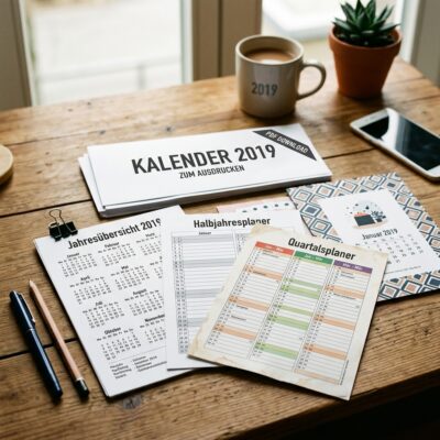 Kalender 2019 zum Ausdrucken