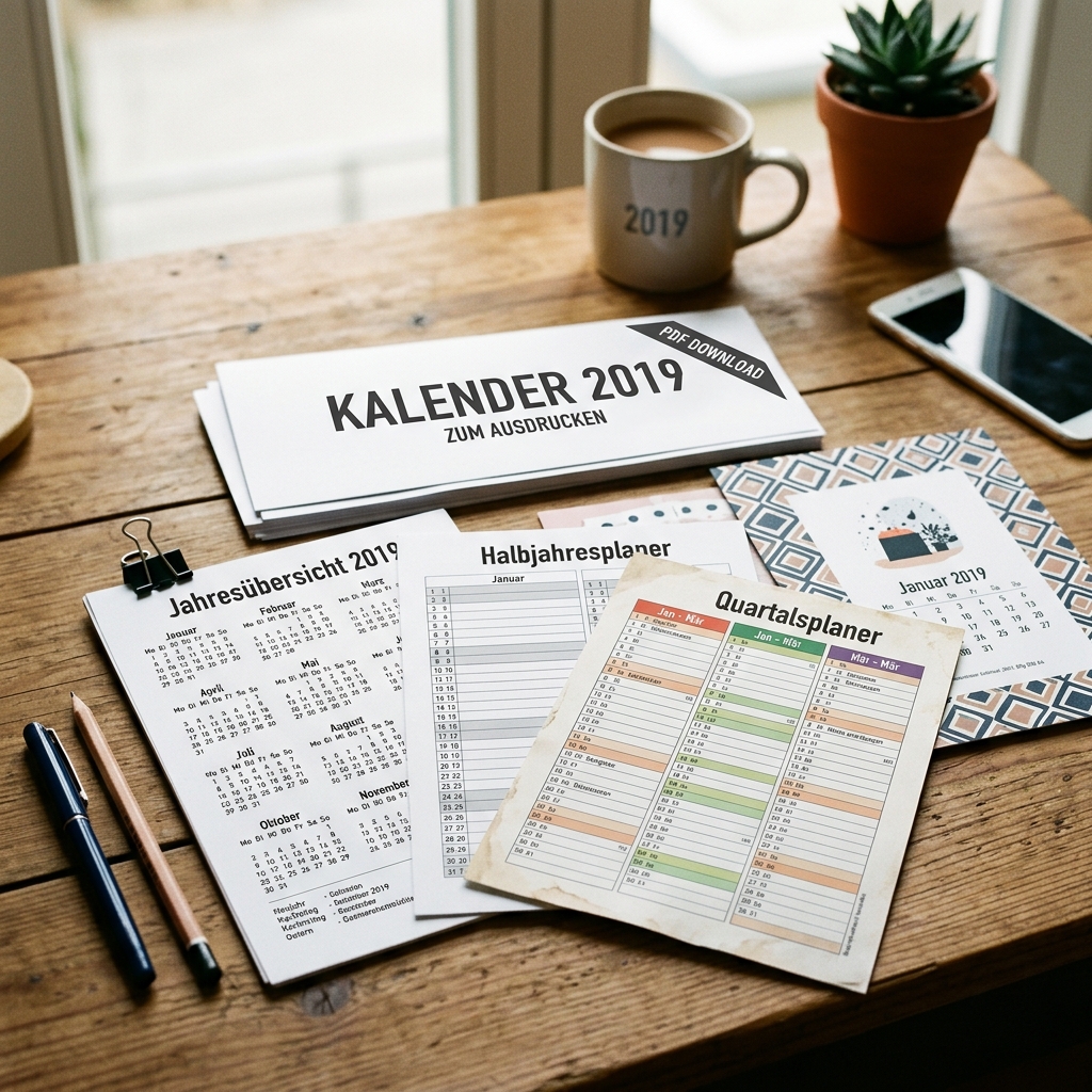Kalender 2019 zum Ausdrucken