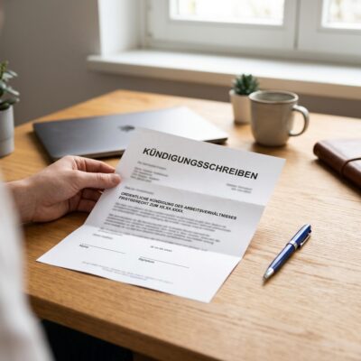 Kündigungsschreiben Arbeitnehmer Vorlage
