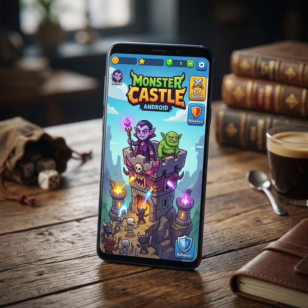 Screenshot des Spiels Monster Castle auf einem Smartphone
