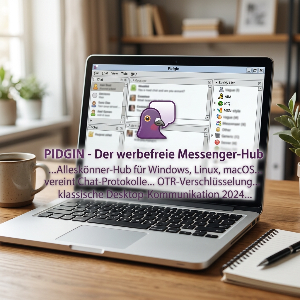 Pidgin Messenger auf einem Laptop