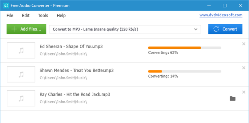 Free Audio Converter von DVDVideoSoft