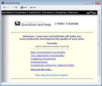 Activewords