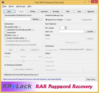 Free RAR Password Recovery