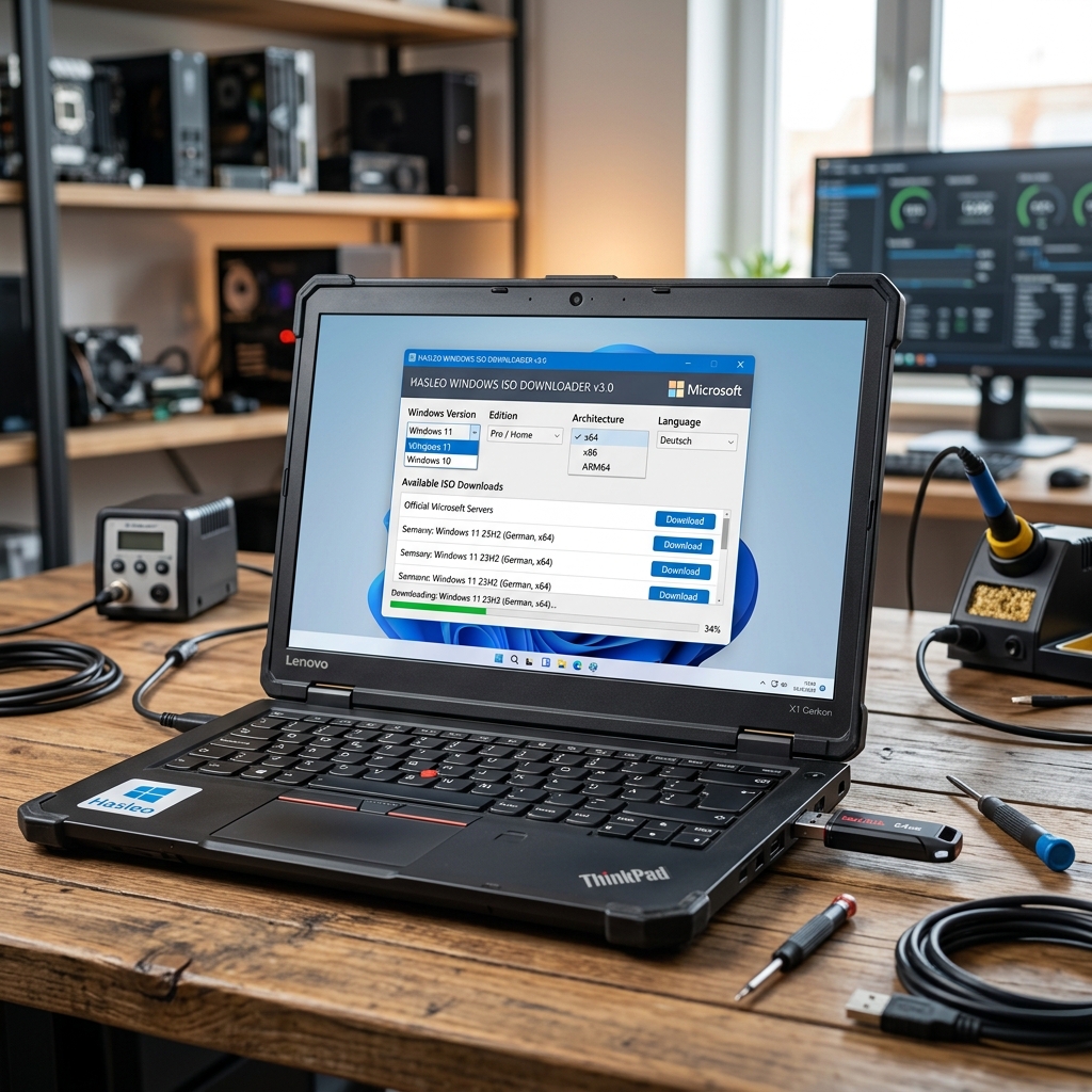 Windows ISO Downloader von Hasleo Kostenloses Tool für offizielle Windows-10/11-ISOs