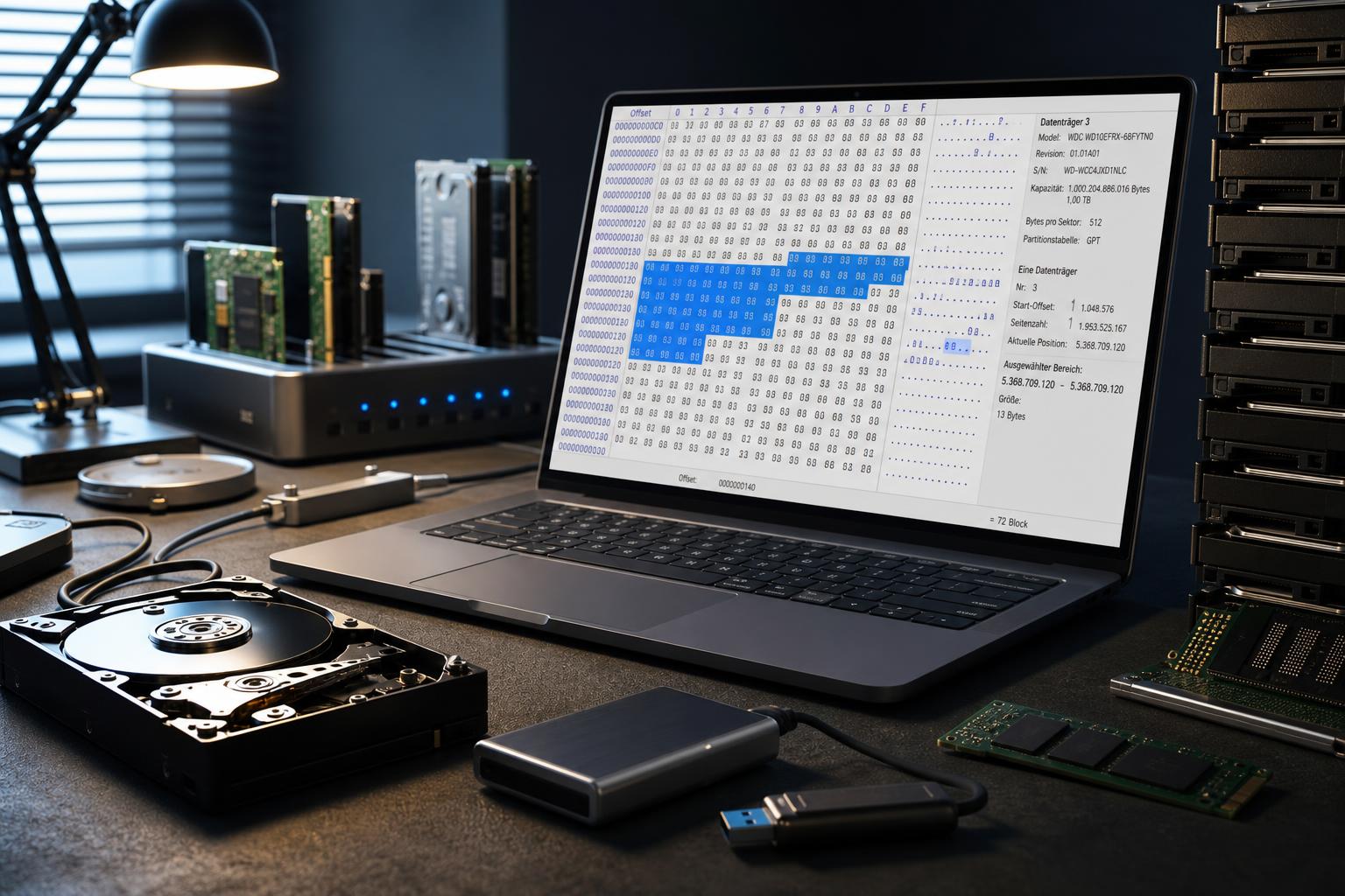 WinHex – Universeller Hexadezimal-Editor für Computerforensik und Datenwiederherstellung