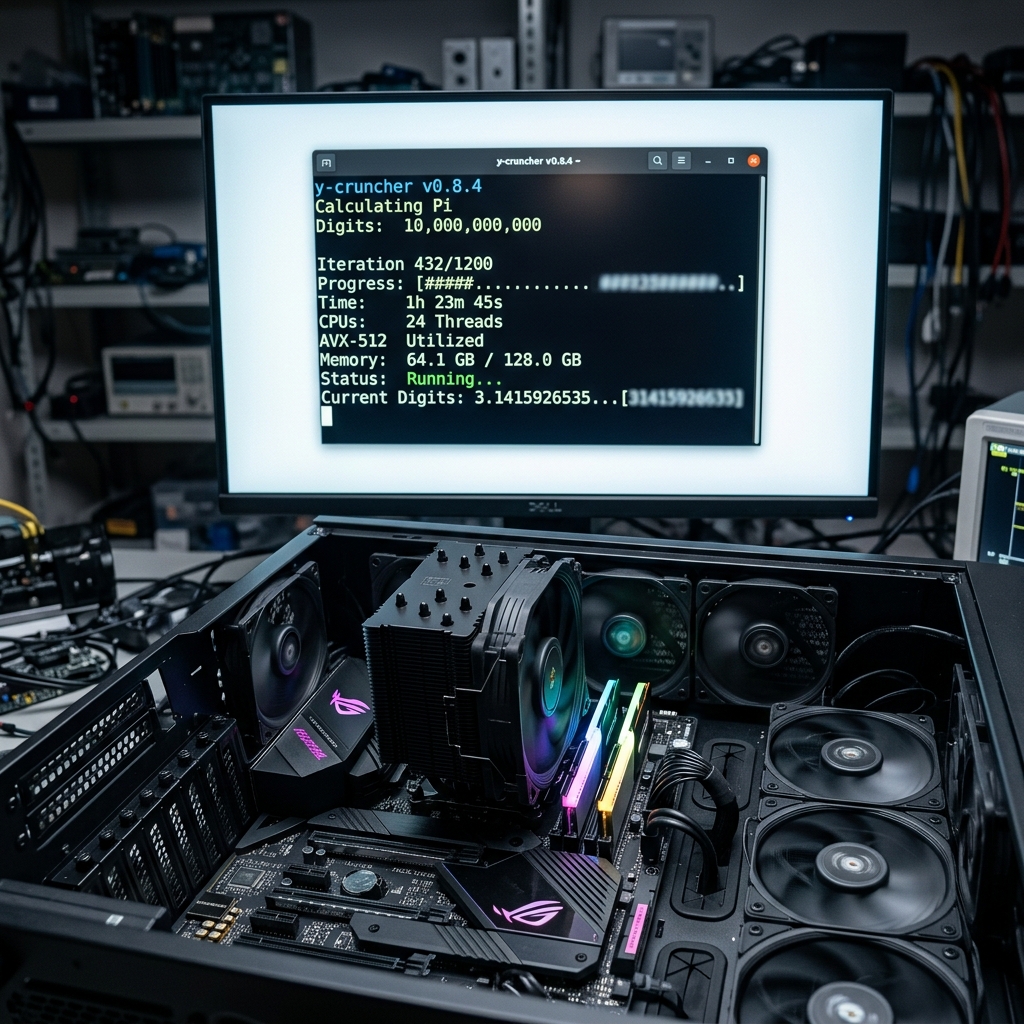 y-cruncher Benchmark (Pi berechnen)